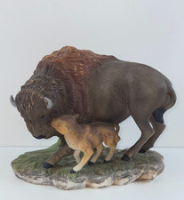 Homco American Bison Masterpiece Porcelain Endangered Species 1994 Figurine picture