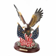 AMERICAN FLAG PATRIOTIC BALD EAGLE Desk Statue Sculpture picture