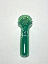 Chameleon Glass Organic Chemistry Green Molecule Tobacco Hand Pipe Spoon picture