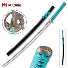 Shinwa Hand Forged Folded REAL Damascus Steel Samurai Katana Sword Razor Sharp picture