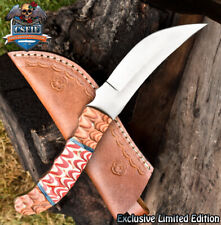 CSFIF Custom Skinner Knife 440C Steel Hard Wood Wooden Bolster Gift picture
