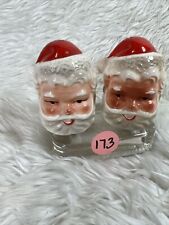 Vintage BRINN'S Santa Claus Head Figural Salt & Pepper Shakers TX-1231 picture