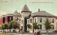 Saint Nicholas Medical Hospital SHEBOYGAN Wisconsin WI Vintage Postcard c1910 picture