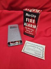 Vtg Merlite Fire Alarm Original Box NY USA 1950's House Decor Instructions Dept  picture