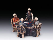 Skeletons at Poker Table Skull Figurine Statue Skeleton Halloween picture