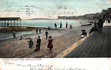 Ocean Beach, New London, Connecticut, Early Postcard, Used in 1906 picture