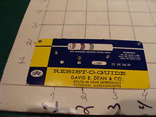 vintage paper item: RESIST-O-GUIDE david b dean & co. VERY COOL, 1961 picture
