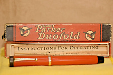 Vintage Parker Duofold Fountain Pen Lucky Curve Senior Big Red w/ Box & Instr  picture