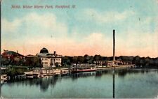 Vintage Postcard Water Works Park Rockford IL Illinois 1914                H-231 picture
