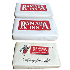 3 Vintage Ramada Inn Hotel Bar Soaps Unopened NOS Travel Toiletries Ivory Soap picture