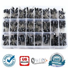 500pc Radial Electrolytic Capacitor Assortment Kit 24 Value 0.1uF-1000uF 10V-50V picture