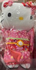Sanrio Character Hello Kitty Stuffed Toy (Pink Kimono) L Size Plush Doll New picture
