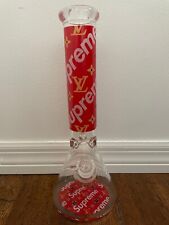14” Premium Glass Water Pipe Red Beaker Bottom 9mm Thick 14mm picture