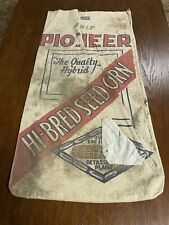 Early Old Pioneer Hi-bred Hybrid Seed Corn Cloth Sack Bag - Hard to Find picture