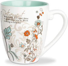 Pavilion Mark My Words Retirement Ceramic Mug 20 Ounce 4 3/4 Inch picture