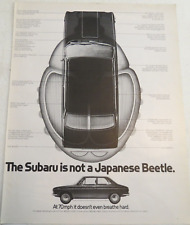 1971 Print Ad Subaru is not a Japanese Beetle at 70mph it doesn't even breathe picture