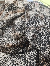 3.50 Yards Leopard  Print Sheer Flowing Clothing apparel Fabric 44 Wide picture