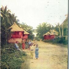 1908 San Nicola, Cebu Philippines Children Postcard Grocery Advertising PI A40 picture