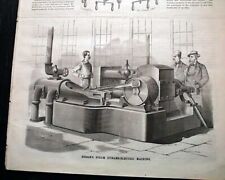 THOMAS EDISON Dynamo Electrical Machine Steam Generator PRINTS 1881 Magazine  picture