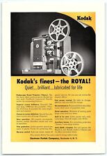 1940s KODAK CAMERAS FINEST  16mm ROYAL MOVIE PROJECTOR FULL PAGE PRINT AD Z5233 picture
