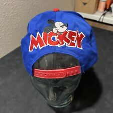 Walt Disney Company Mickey Mouse Vintage Snapback Hat Block Head 1980s 90s Adult picture
