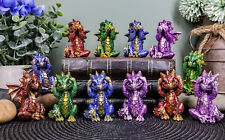 Ebros Baby Dragons in See Hear Speak No Evil Poses Miniature Figurines Set of 12 picture