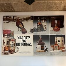 1981 Wild Turkey Kentucky Bourbon Whiskey Print Ad 2 Page Wild Holiday Gifts picture