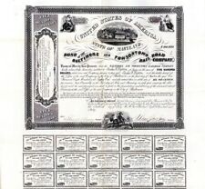 Baltimore and Towsontown Rail-Road Co. - $500 1860 dated Bond - Railroad Bonds picture