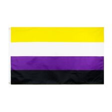 New 90x150cm NB Pride Genderqueer GQ Gender Identity NONBINARY Non-Binary Flag picture