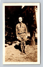 Vintage B/W 4.5x2.75 inch photograph man in US military uniform 1920's picture