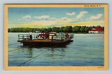 Stowe NY-New York, Ferry On The Water, Scenic View, Vintage Postcard picture