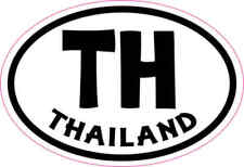 3X2 Oval TH Thailand Sticker Vinyl Travel Cup Decals Sticker Bumper Window Decal picture