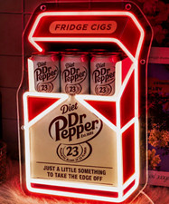 Dr Pepper Diet “Fridge Cigs” LED Light-Up Sign, USB Powered picture