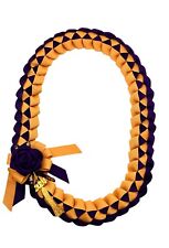 Grosgrain Ribbon Graduation Leis ，Purple & Gold School Colors  picture