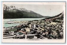 c1930's Bird's Eye View Of Juneau Alaska AK RPPC Photo Posted Vintage Postcard picture