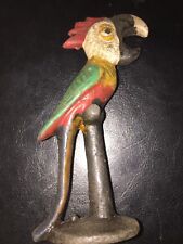 Parrot Cast Iron Beer Bottle Opener METAL Patina Collector Pirate Man Cave Isle picture
