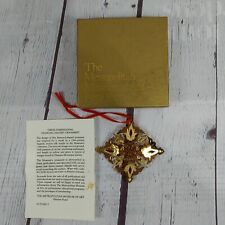 VTG MMA 1994 Christmas Ornament Gold Plated Three-Dimensional Diamond Shaped picture