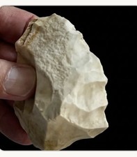 Neanderthal (Mousterian Acheulean Tradition) Pierrepont, France 3” White Flint  picture
