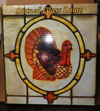 STAINED GLASS TURKEY LAMP (TIFFANY STYLE) BEAUTIFUL/OPEN BOX picture