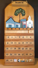 Vintage Wooden Perpetual Wall Calendar from The Pine Connection 1991 Complete picture