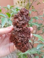 172g Natural Gemstone Fluorite Specimen On Matrix With Red Iron Oxide Coating picture