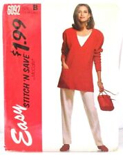 Sewing Pattern 6092 Vintage McCall's Stitch'N Save Size B (S M L XL) Top Pant picture