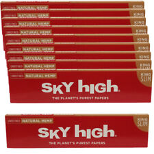 SKY HIGH King Sized Natural Rolling Papers (10 Booklets - 320 Rolling Papers) picture
