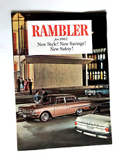 1962 RAMBLER NEW STYLE  CAR / AUTO  DEALER CAR BROCHURE LARGE FOLD OUT picture