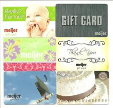 Lot (6) Meijer Gift Cards No $ Value Collectible Cake Baby Graduation picture