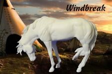1:9 scale unpainted artist resin Mustang horse, WINDBREAK with Dog picture