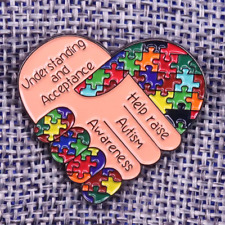 Autism Awareness Puzzle Piece Enamel Pin FREE USA SHIPPING SHIPS FROM USA picture