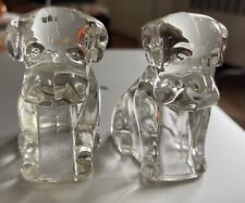 Federal Glass Vintage Candy Containers MOPEY PUPPY DOG Figurines Lot of 2 1940's picture