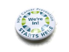 HPV Cancer Prevention Starts Here Button We're In picture