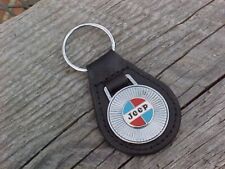 CLASSIC AMERICAN MOTORS JEEP  LEATHER KEY FOB VINTAGE NOS CUSTOM-MADE HI-QUALITY picture